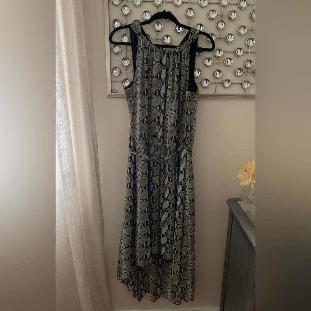 Elegant Snake Print Maxi Dress